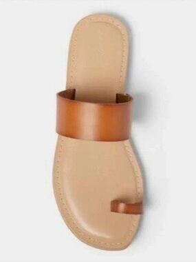 Women's Juno Toe Ring Flat Sandals - Universal Thread™ Cognac 11